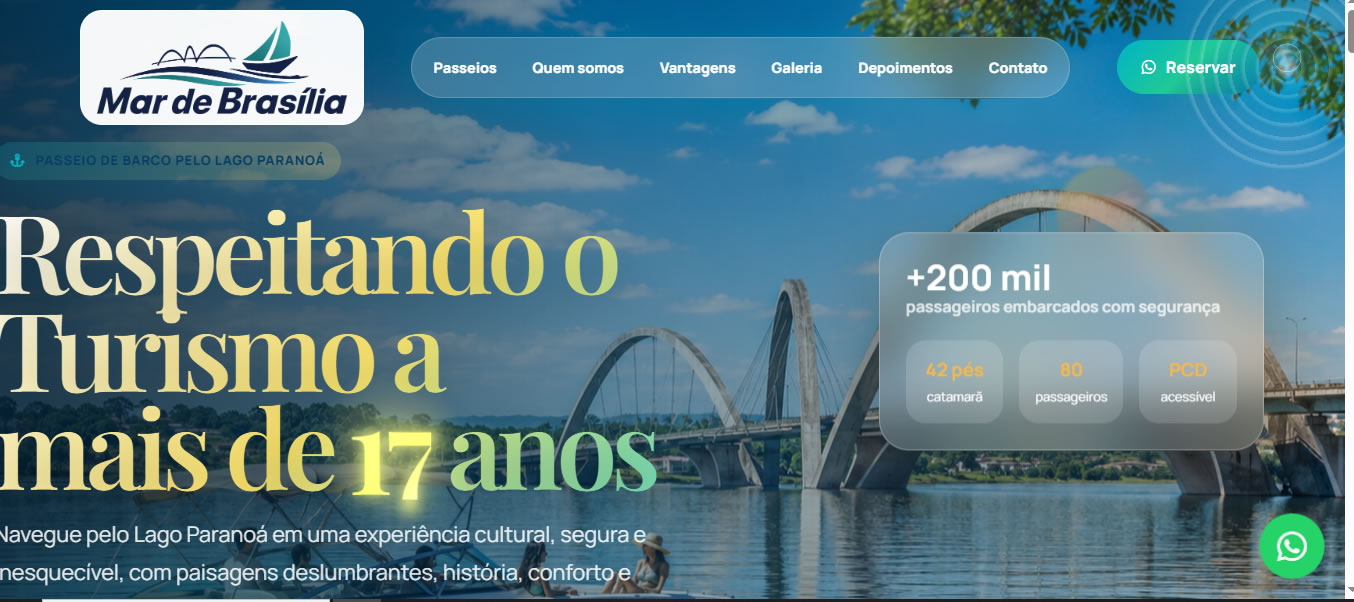 Print completo da home de Mar de Brasília